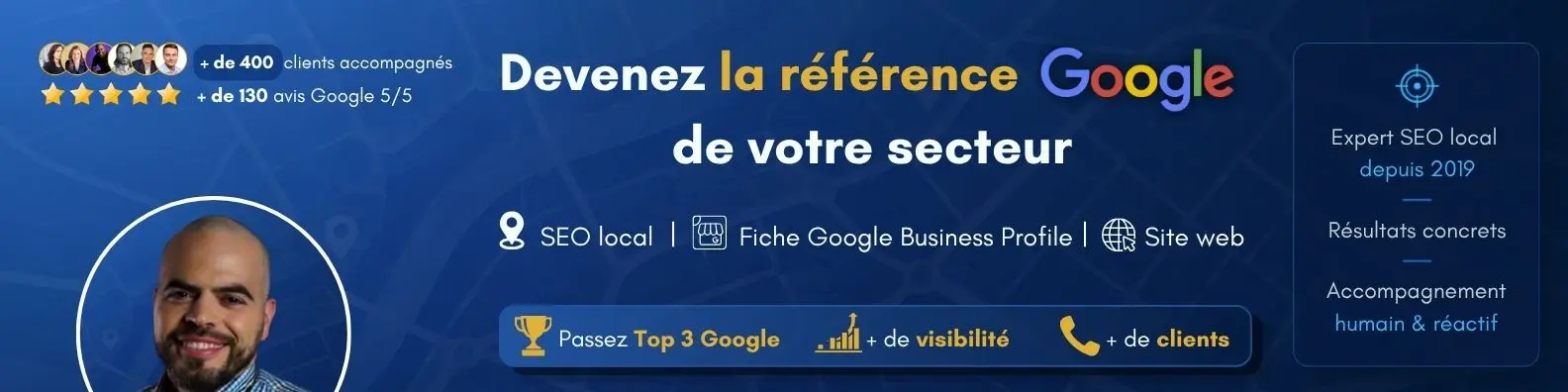 Bannière LinkedIn stratégique pour indépedant