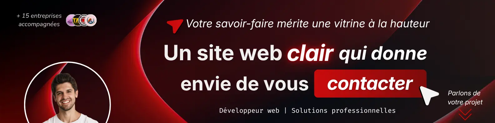 Bannière LinekdIn réalisée par AM 2.0 - Secteur développement web