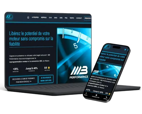Maquette du site MB Performance